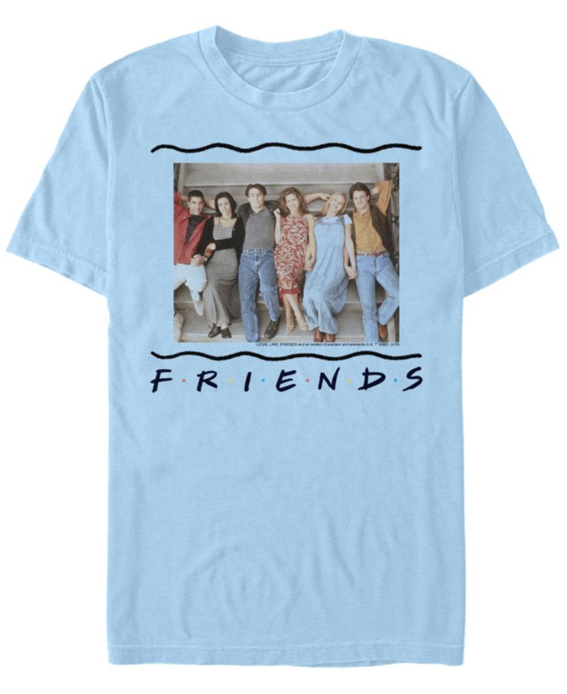 Friends Men's 90s Porch Group Portrait Short Sleeve T-Shirt