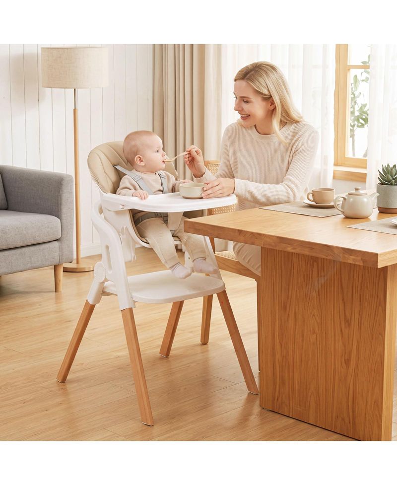 7-in-1 Convertible Adjustable Tray and Adjustable Heights High Chair