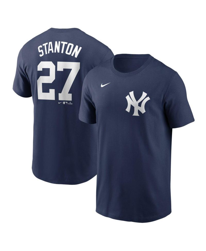 Men's Giancarlo Stanton Navy New York Yankees Fuse Name & Number T-Shirt