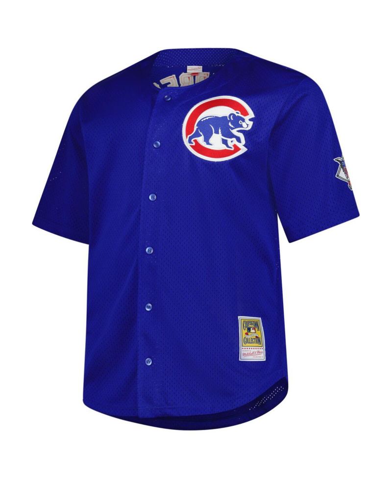 Men's Ryne Sandberg Royal Chicago Cubs Big & Tall Cooperstown Mesh Batting Practice Jersey