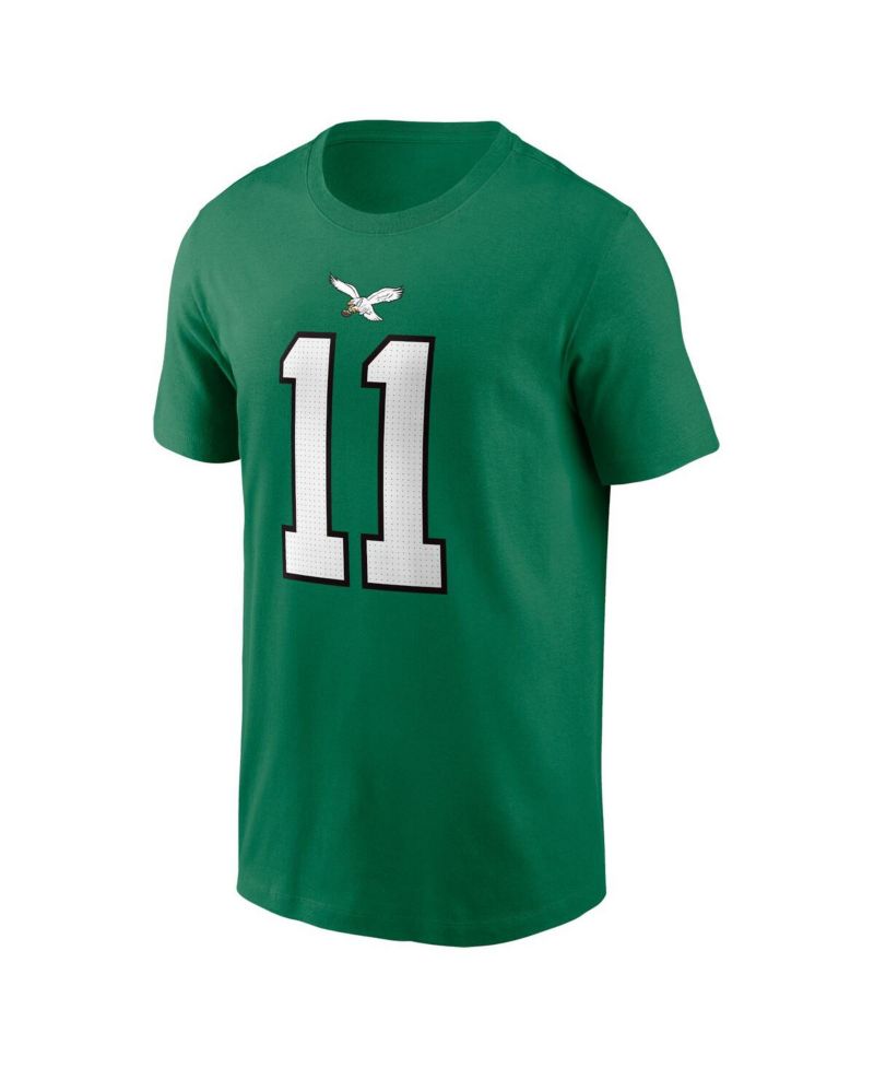 Men's A.J. Brown Kelly Green Philadelphia Eagles Alternate Player Name & Number T-shirt