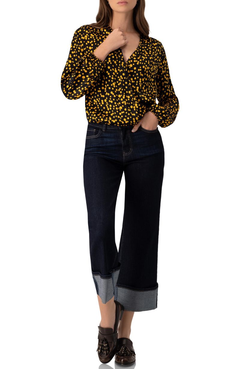 Women's Polka Dot Straight Blouse