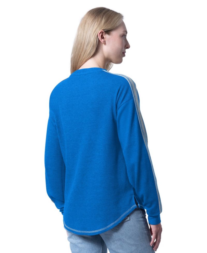Women's Blue Dallas Mavericks Advantage Tri-Blend Long Sleeve T-Shirt