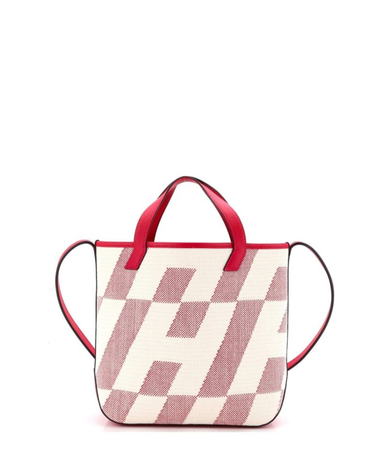 Pre-Owned Hermes 27 Cabas H en Biais Tote Canvas with Leather