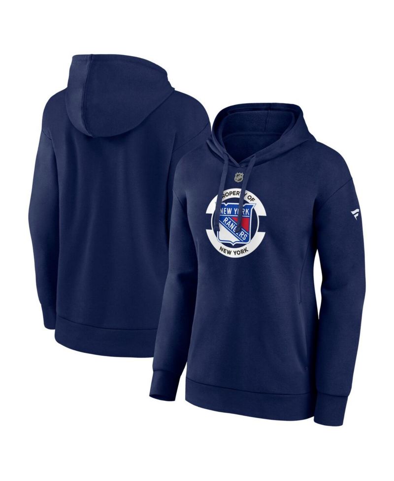 Women's Navy New York Rangers Authentic Pro Core Secondary Fleece Pullover Hoodie