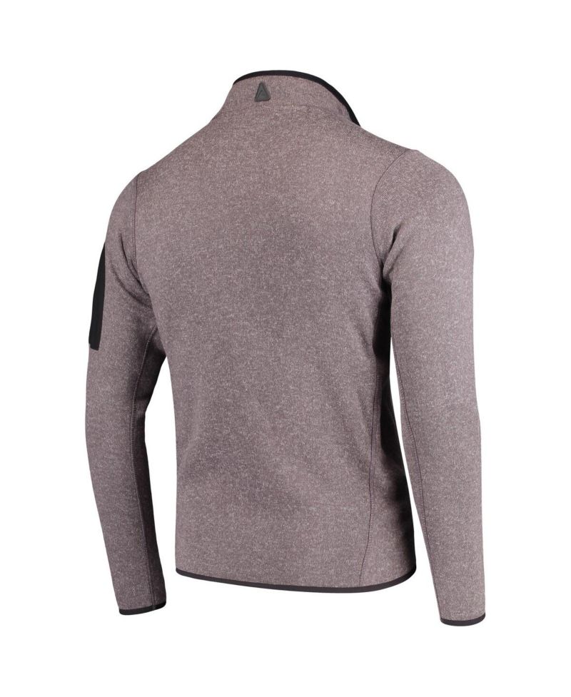 Men's Charcoal Detroit Lions Fortune Quarter-Zip Pullover Jacket