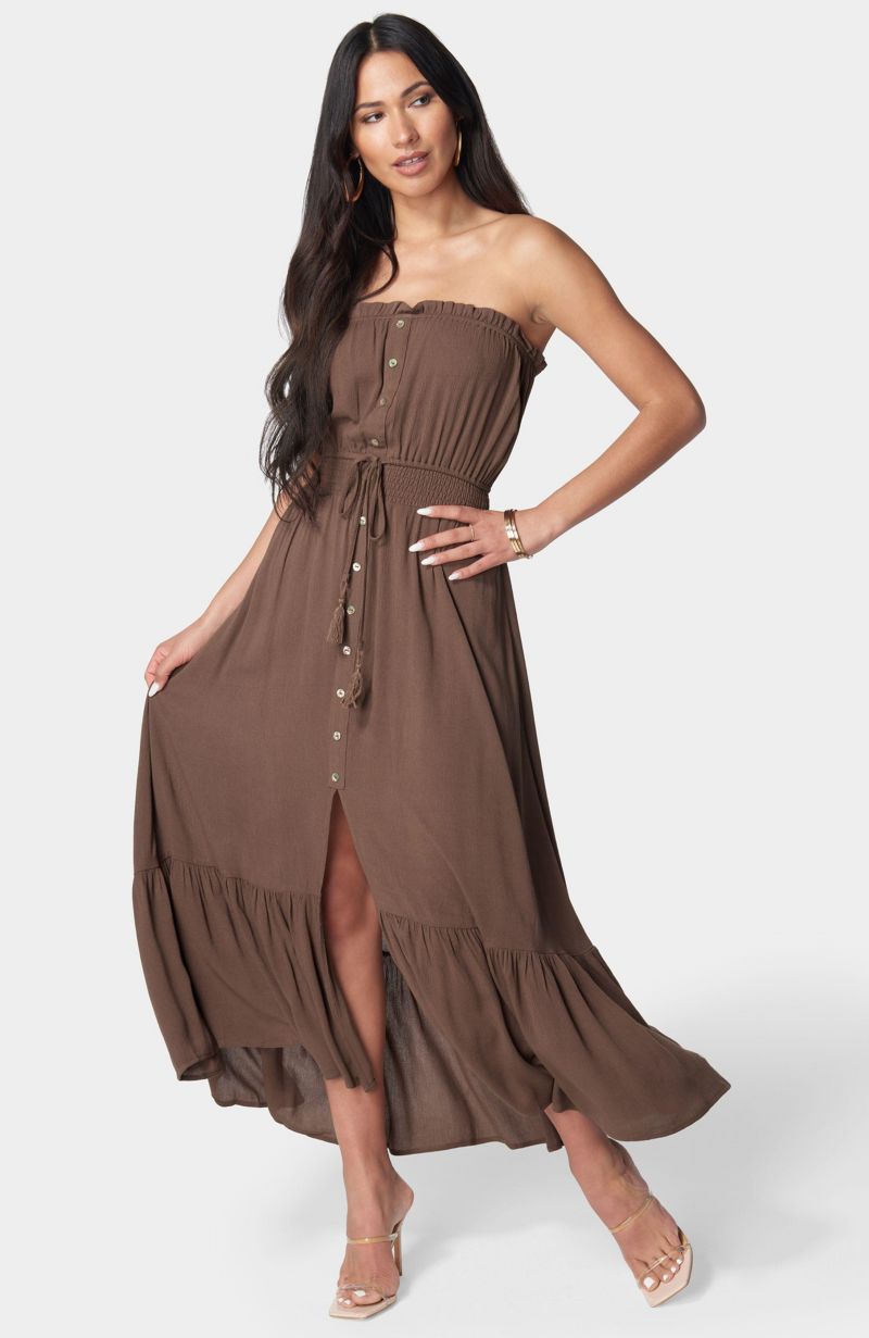 Women's Strapless Maxi Dress