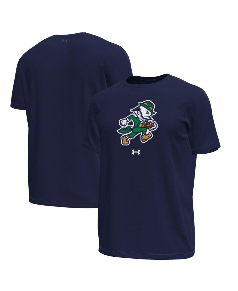 Men's Navy Notre Dame Fighting Irish Sporting Leprechaun Tech Stretch T-Shirt