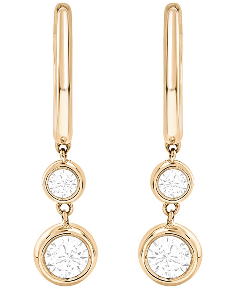 Lab-Grown Diamond Drop Earrings (1/2 ct. t.w.) in 14k Yellow Gold