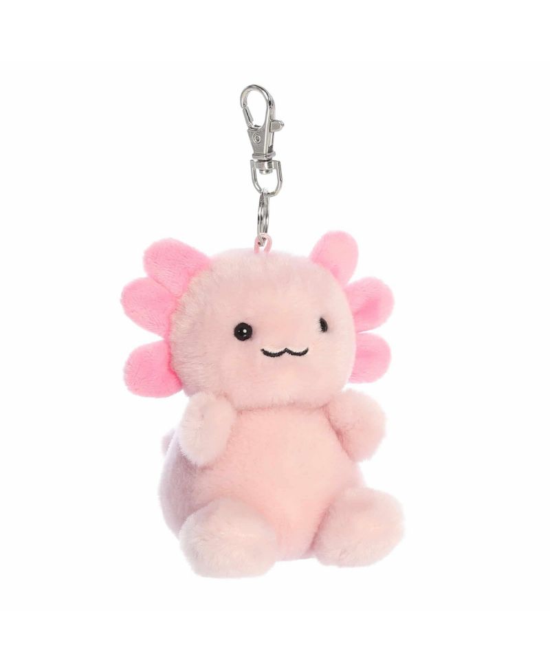 Mini Ax Axolotl Palm Pals Adorable Clip-On Pink 4