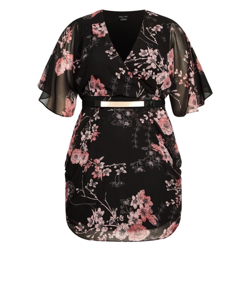 Women's Bold Blossom Wrap Dress
