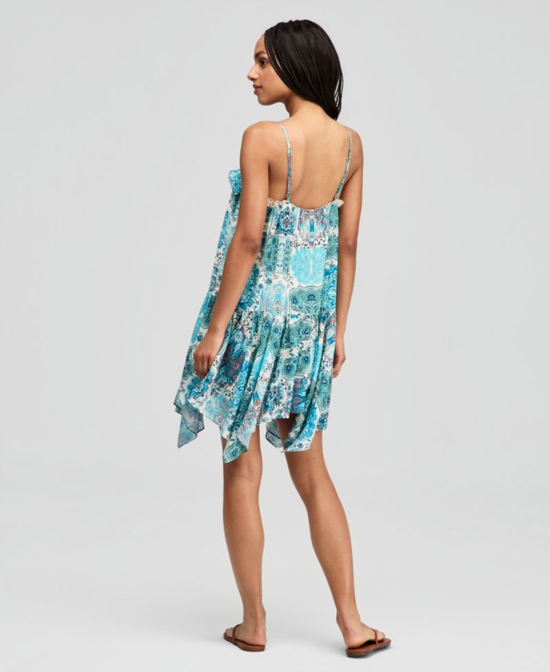 Petite Square Neck Floral Mini Dress