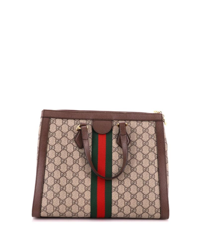 Medium Ophidia Top Handle Tote GG Coated Canvas