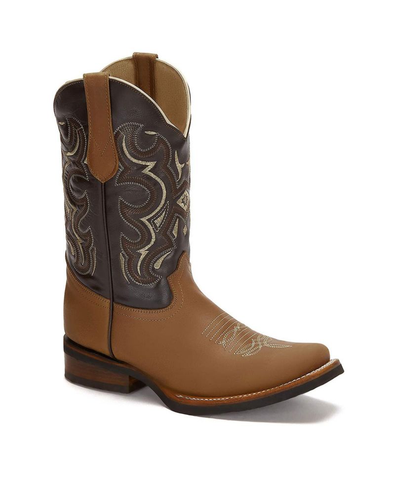 Men's Men Leather Boots Western Cowboy