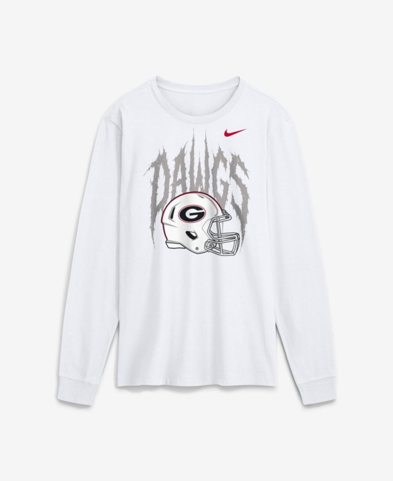 Men's White Georgia Bulldogs Whiteout Dawgs Long Sleeve T-Shirt