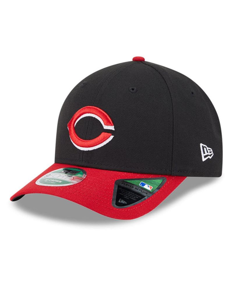 Men's Black/Red Cincinnati Reds Player Replica 9Forty Adjustable Hat
