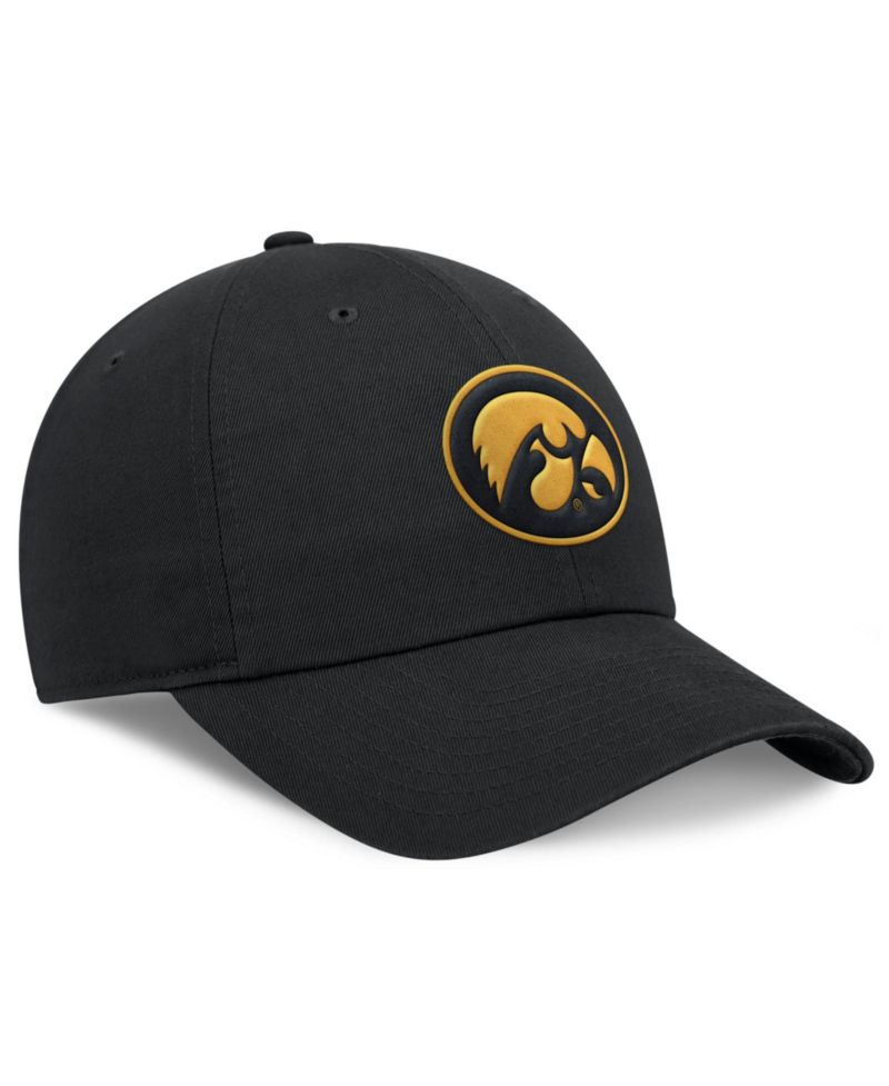 Men's Black Iowa Hawkeyes Club Dri-FIT Adjustable Hat
