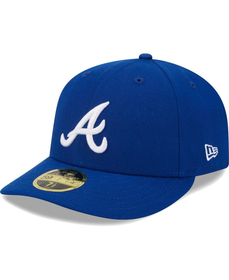 Men's Royal Atlanta Braves White Logo Low Profile 59FIFTY Fitted Hat