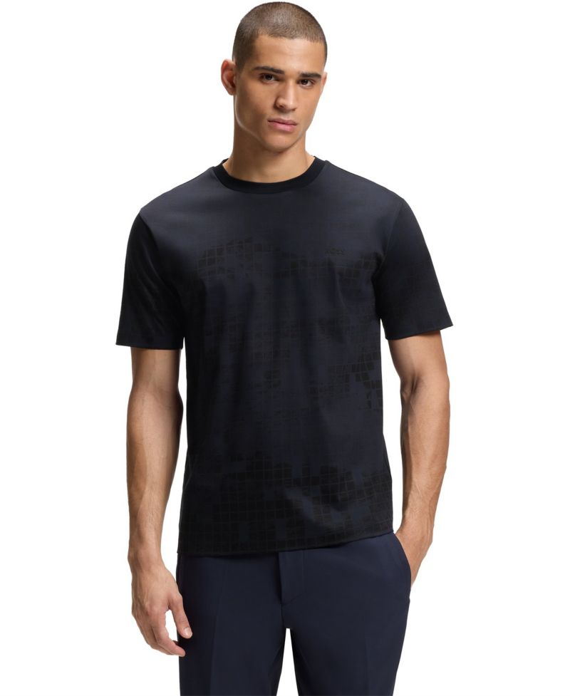 Men's Mercerised-Cotton Printed Graphic T-Shirt