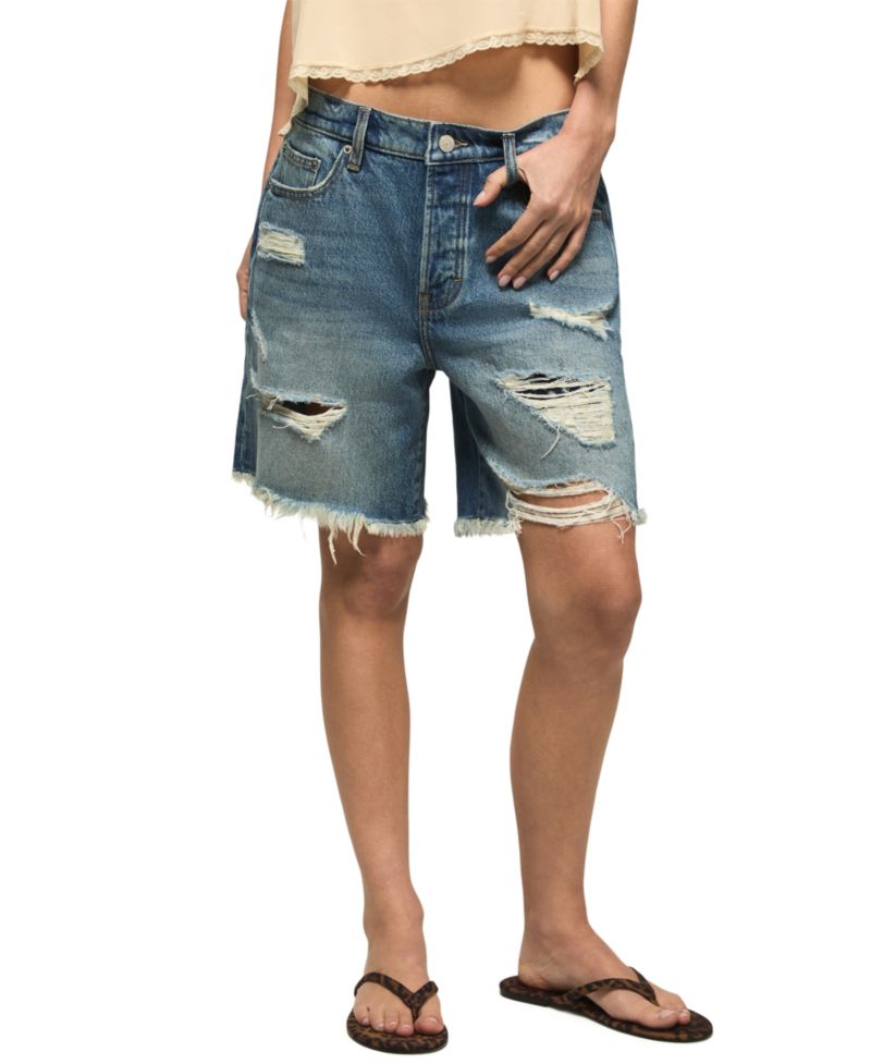 Women's Cotton Baggy Classic High-Rise Shorts