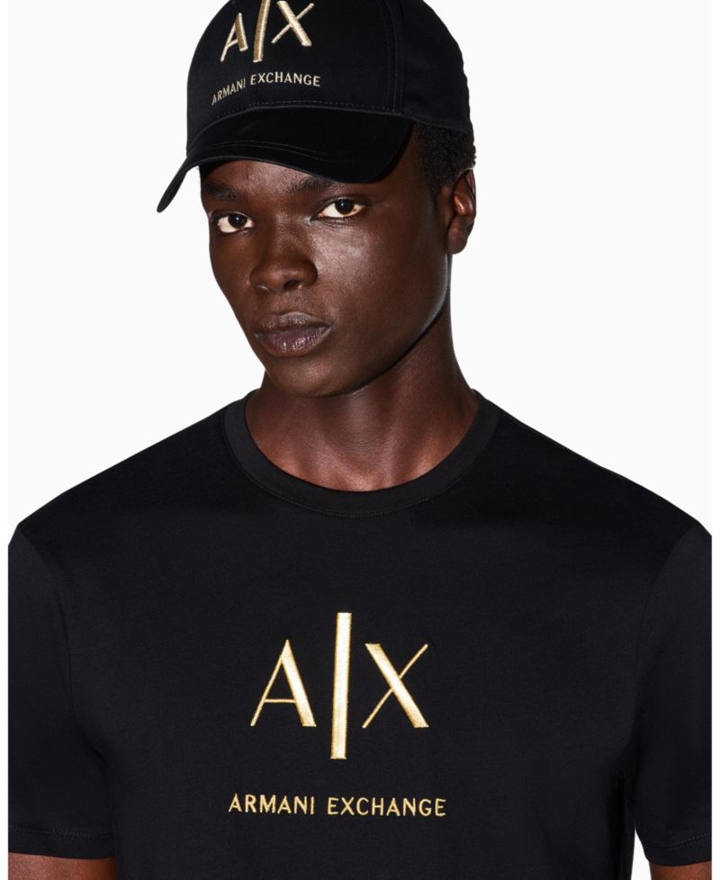 Men's Black And Gold Slim T-Shirt