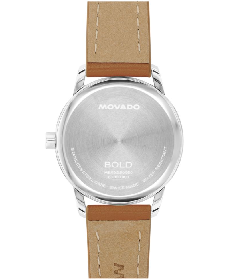 Women's Bold Echo Swiss Quartz Cognac Leather Watch 30mm