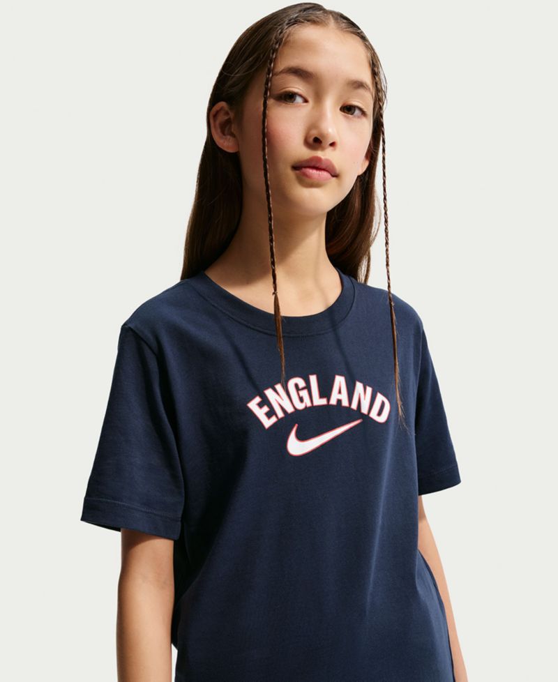 Big Boys' and Girls England Wordmark Soccer T-Shirt