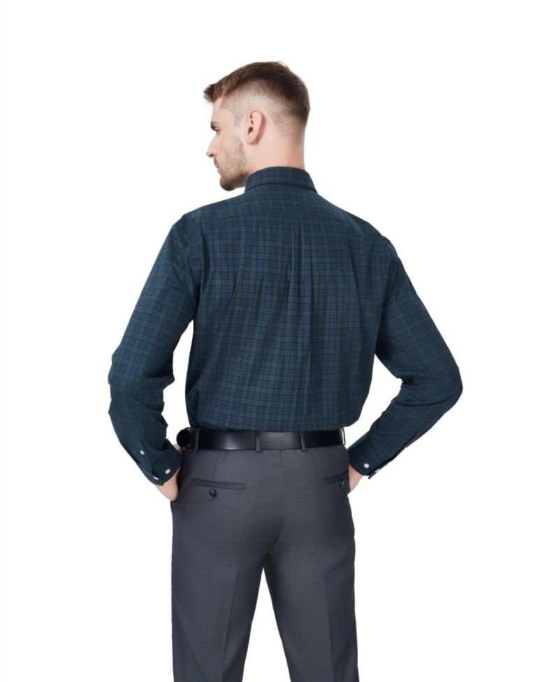 Men's Regular-Fit Blackwatch Dress Shirt