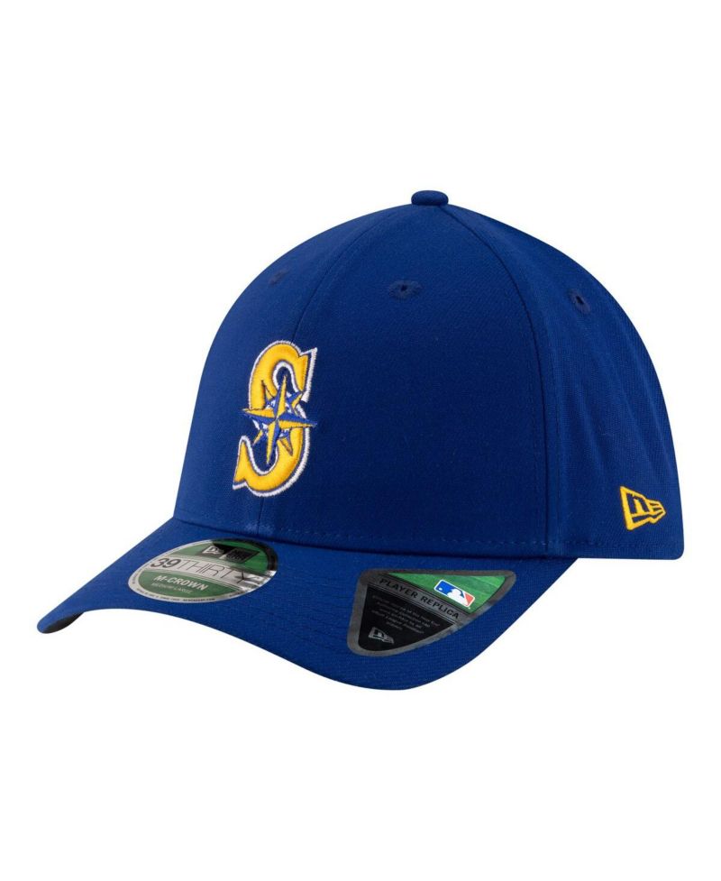 Men's Blue Seattle Mariners Player Replica 39THIRTY M-Crown Flex Hat