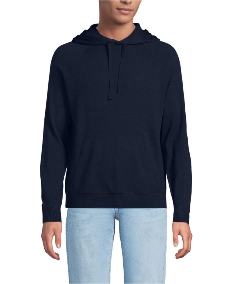 Men's Long Sleeve Washable Merino Pullover Hoodie