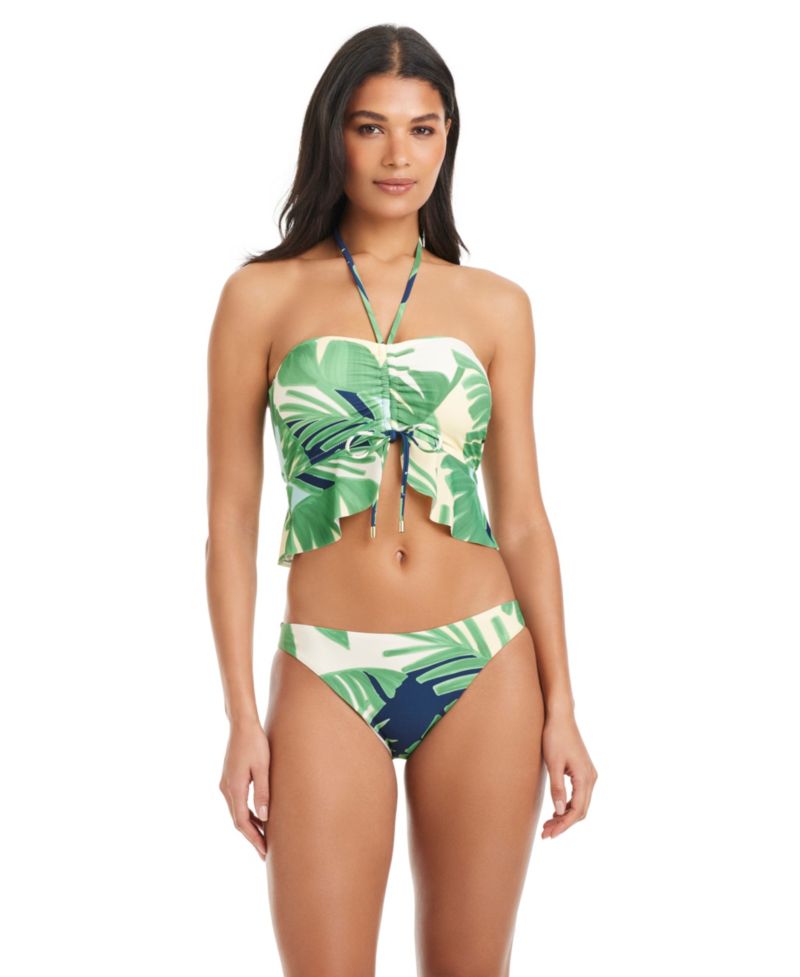 Women's Summer Breeze Convertible Ruffle Tankini Top and Summer Breeze Moderate-Coverage Swim Bottoms
