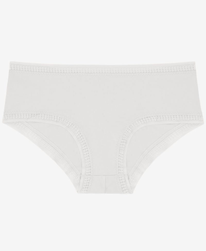 Women's Cabana Cotton-Blend Boyshort Crochet-Trim Panty, 3-Pack