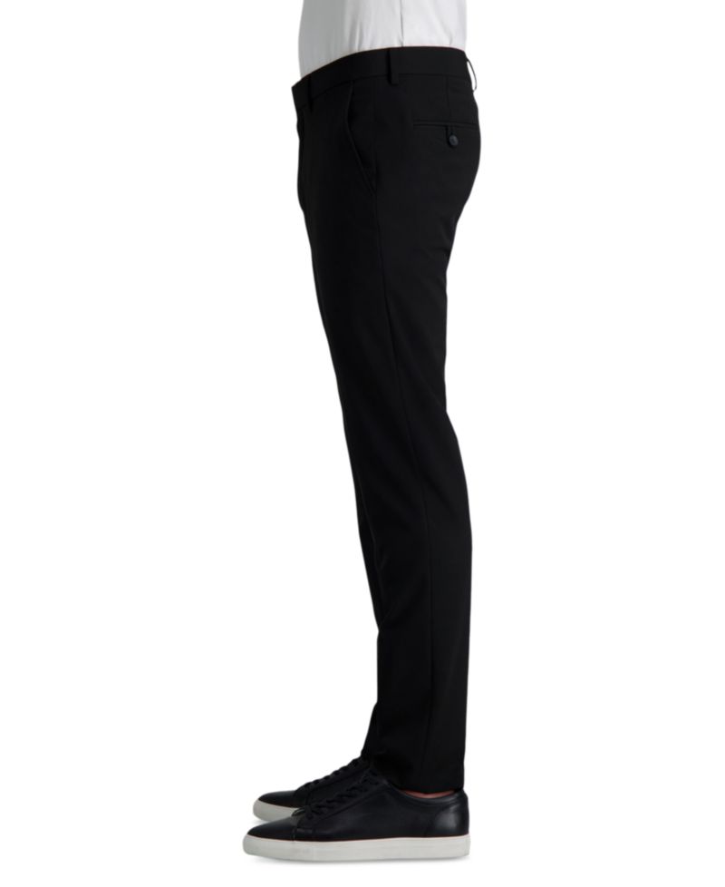 JMH Men's 4 Way Stretch Slim Fit Flat Front Suit Pant