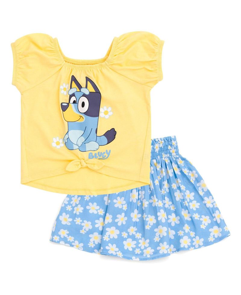 Little Girls (5 -12) 2-Piece T-Shirt and Skirt Set