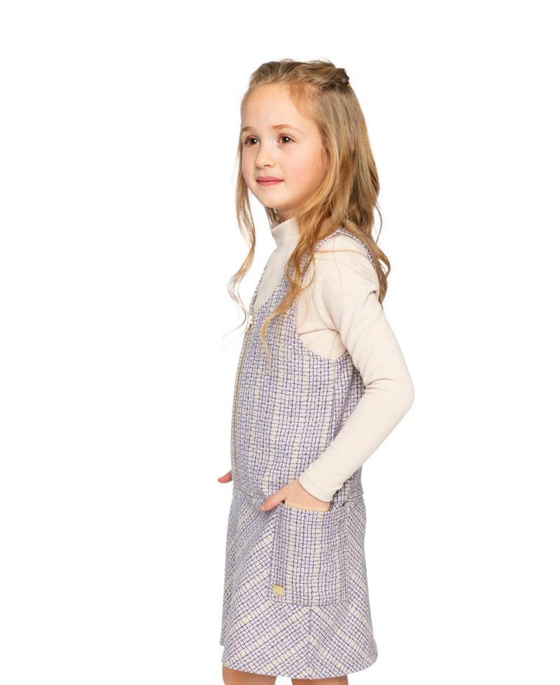 Little and Big Girl 6-14 Brushed Rib Mock Neck Top