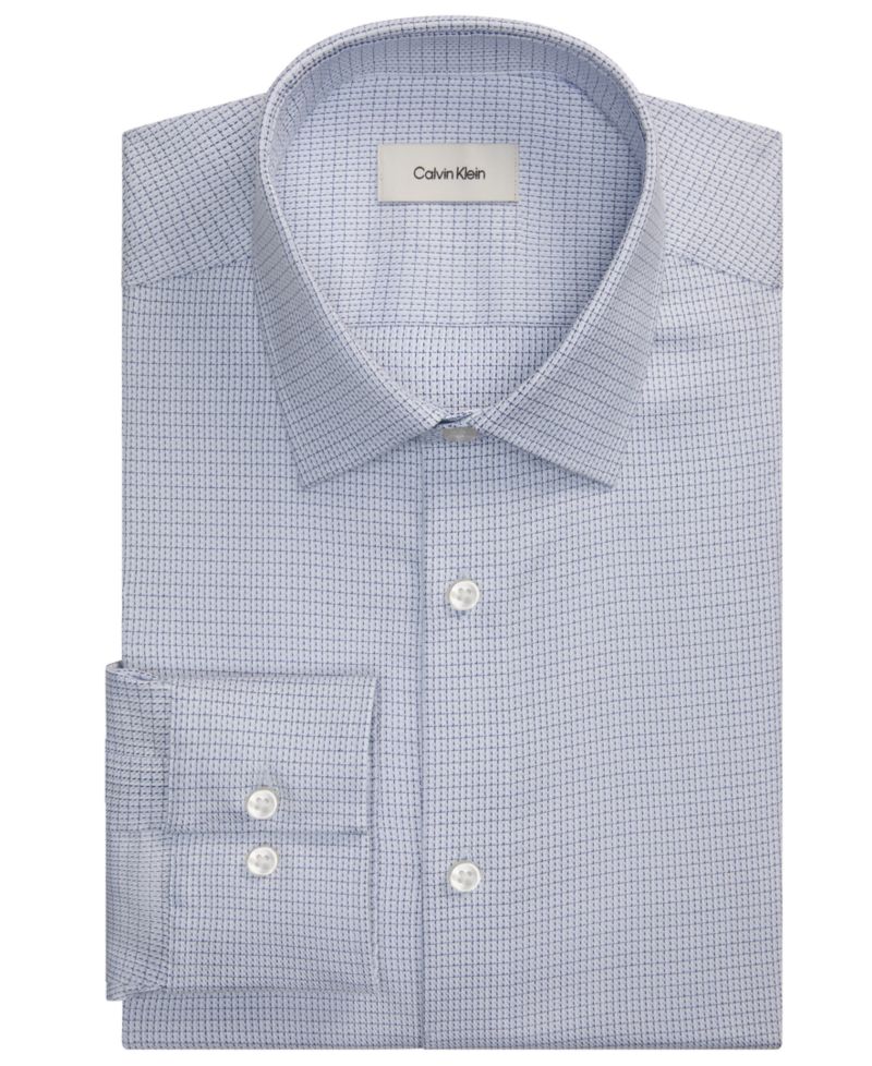 Men's Cotton Stretch Slim-Fit Dress Shirt