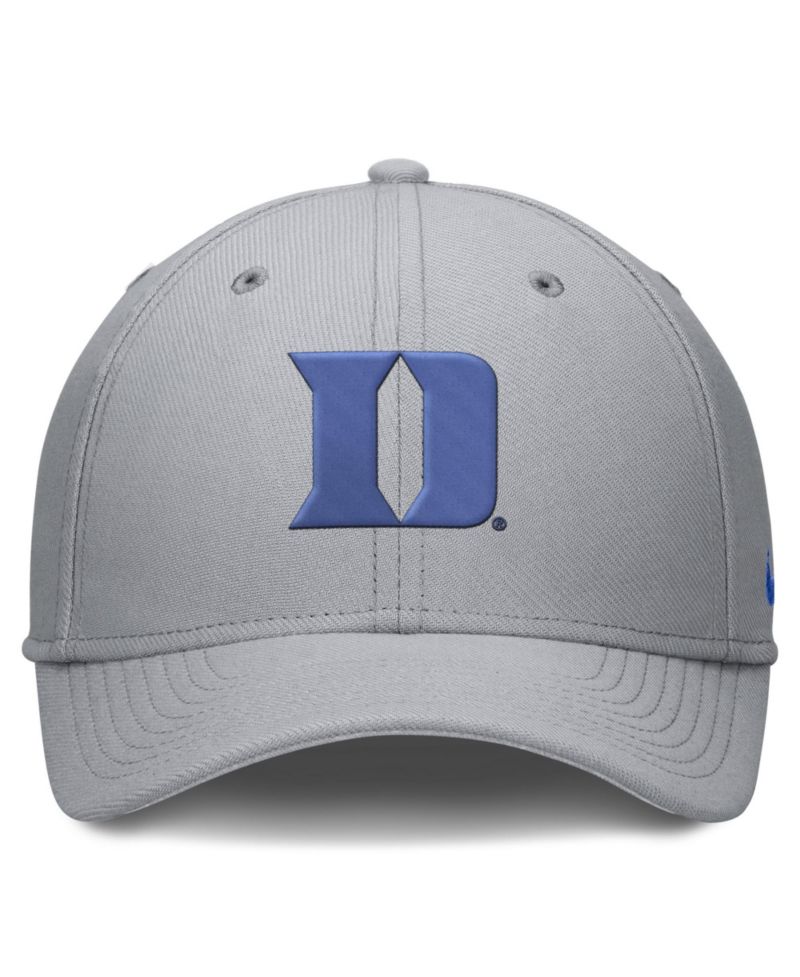 Men's Gray Duke Blue Devils Rise SwooshFlex Dri-FIT Hat