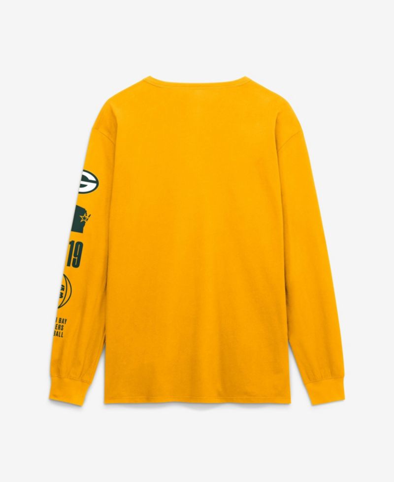 Men's Green Bay Packers Checkdown Pass Long-Sleeve Crew-Neck Classic-Fit T-Shirt