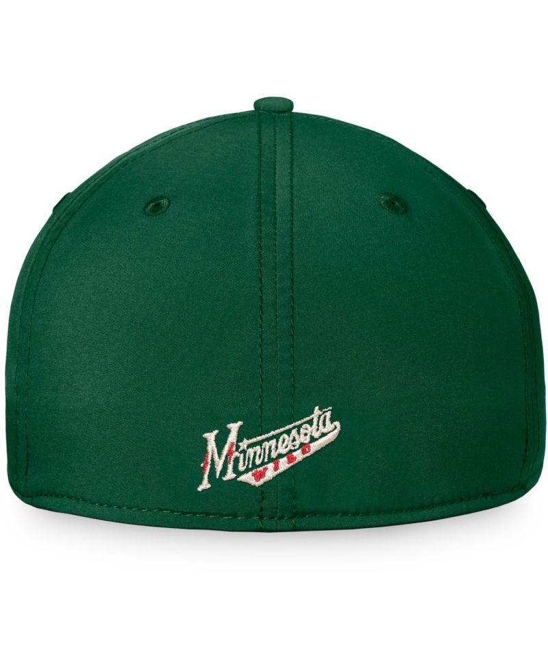 Men's Green Minnesota Wild Team Core Primary Logo Flex Hat