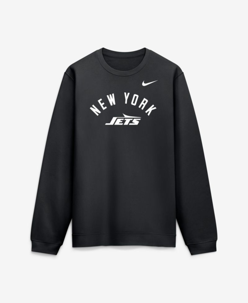 Men's Black New York Jets Defensive Leader Club Fleece Sweatshirt