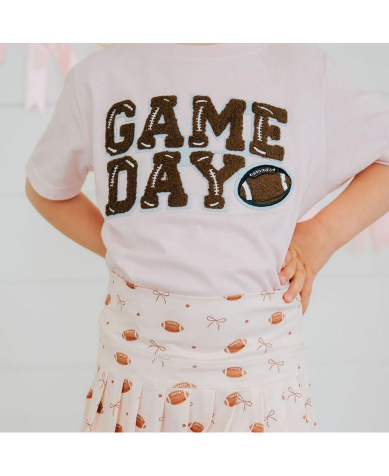 Big Girls Girls(10-12) Game Day Patch Short Sleeve T-Shirt