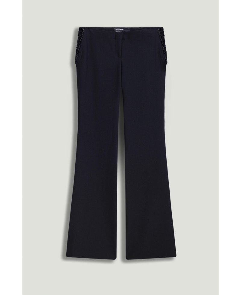 Women's Side-Tie Low-Rise Slim Fit Trousers