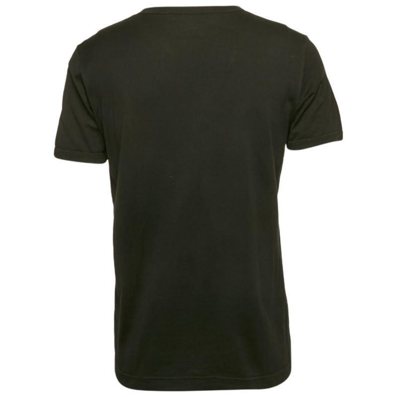 Men's Black Logo Plaque Jersey Crewneck T-Shirt