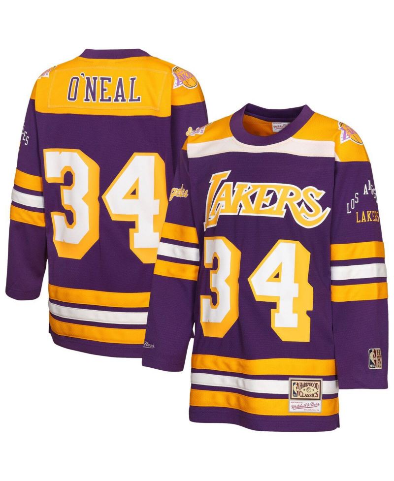 Big Boys and Girls Shaquille O'Neal Purple Los Angeles Lakers Maxxed Out 2.0 Fashion Hockey Jersey