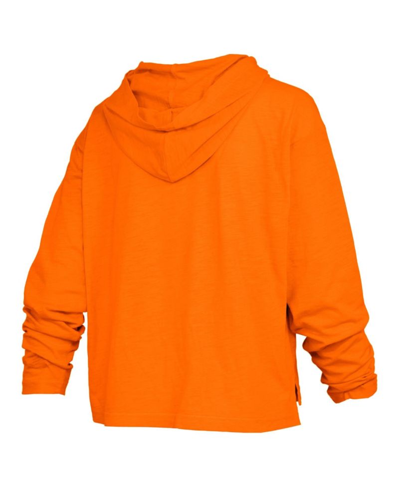 Women's Tennessee Orange Tennessee Volunteers Castillo Slub Waist Length Long Sleeve Hooded T-Shirt