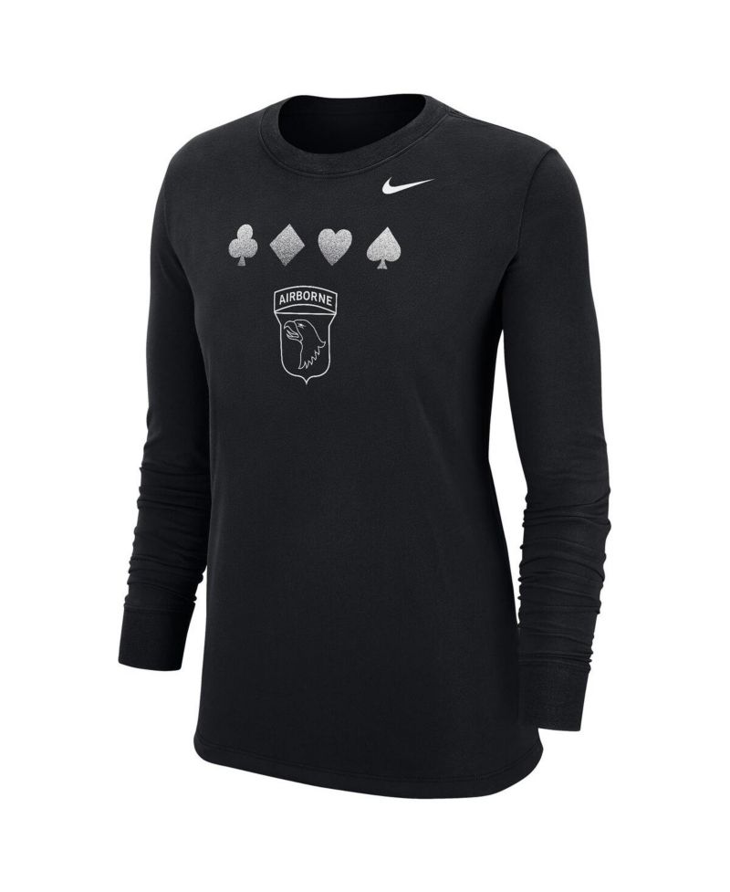 Women's Black Army Black Knights 2024 Rivalry Collection Suit Long Sleeve T-Shirt