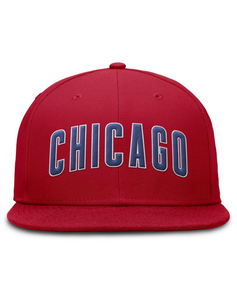 Men's Red Chicago Cubs True Performance Fitted Hat