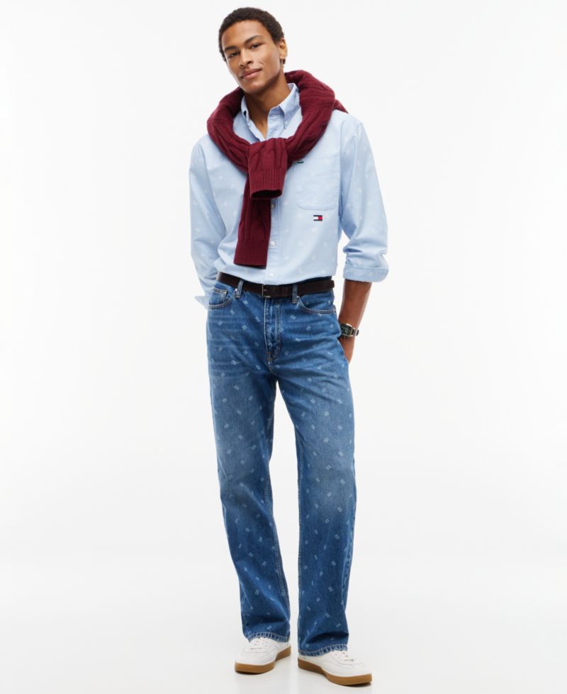 American Icons Oxford Critter Long-Sleeve Button-Down Loose-Fit Shirt