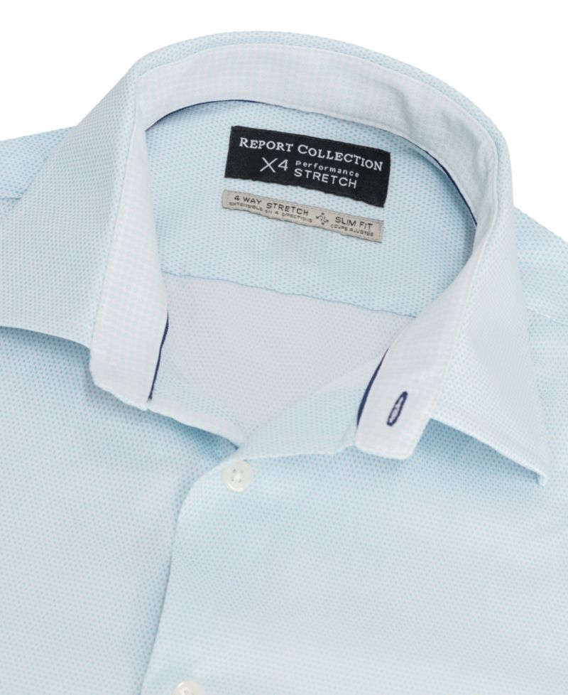 Men's Slim-Fit Motif-Print Dress Shirt