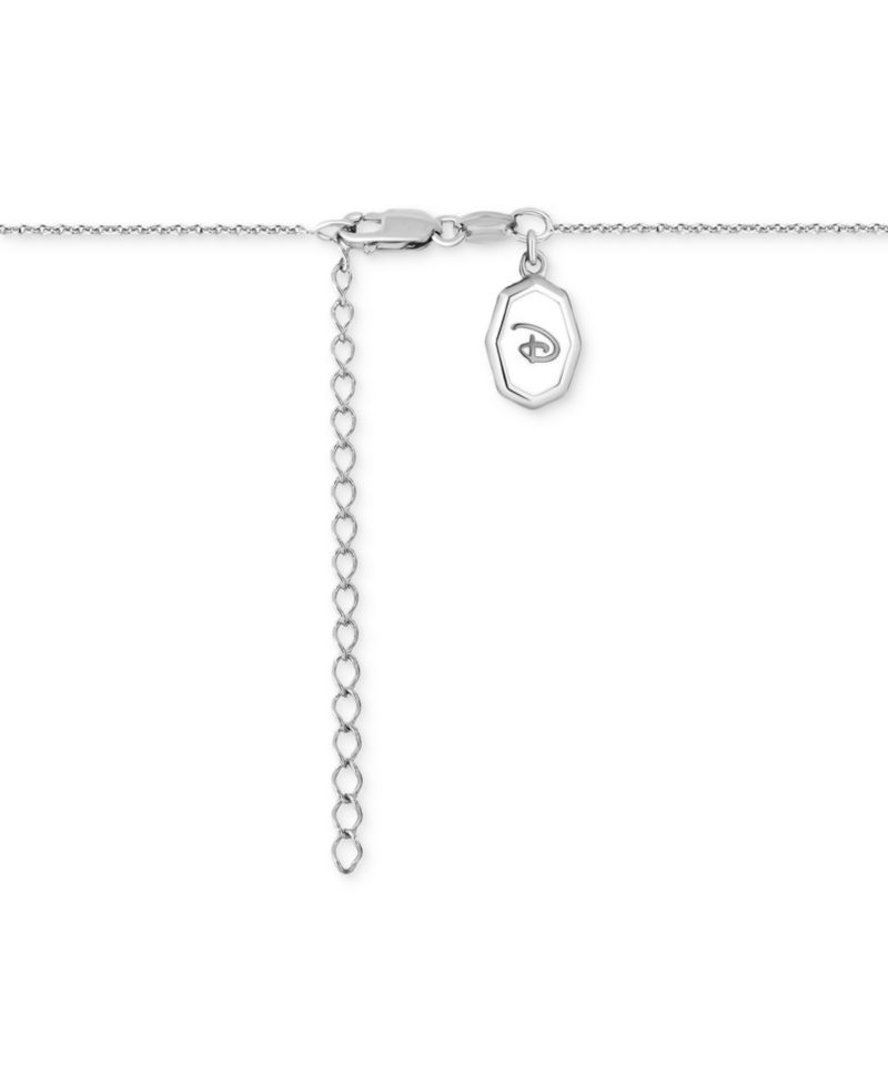 Disney Diamond Cluster Mickey Mouse Heart 18" Pendant Necklace (1/6 ct. t.w.) in Sterling Silver